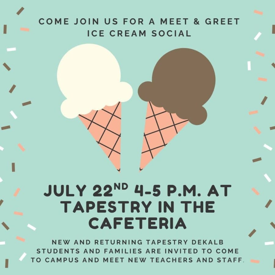 Ice cream social meet and greet event flyer July 22nd