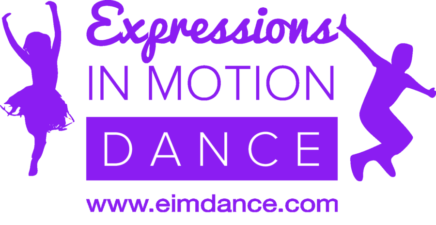 Expressions In Motion Dance Studio logo in purple
