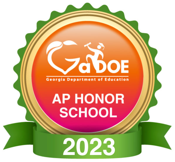 Georgia DOE AP Honor School 2023 award badge
